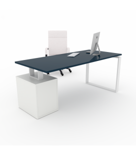Mesa de oficina moderna Ofiplus-SC-DL chapa metálica con cajonera 2
