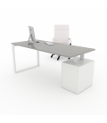 Mesa de oficina moderna Ofiplus-SC-DL chapa metálica con cajonera