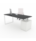 Mesa de oficina moderna Ofiplus-SC-DL chapa metálica con cajonera