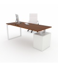 Mesa de oficina moderna Ofiplus-SC-DL chapa metálica con cajonera