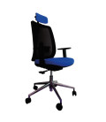 Silla giratoria, con base de aluminio y cabezal, ANÍBAL