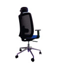 Silla giratoria, con base de aluminio y cabezal, ANÍBAL