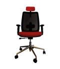 Silla giratoria, con base de aluminio y cabezal, ANÍBAL