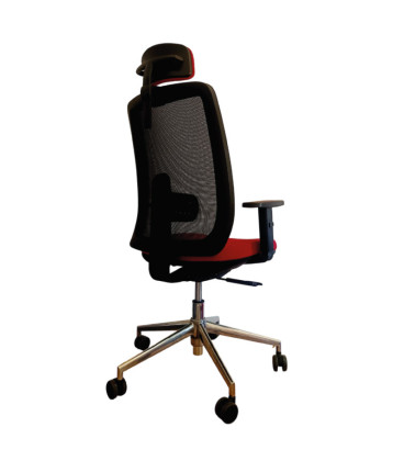 Silla giratoria, con base de aluminio y cabezal, ANÍBAL