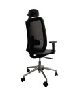Silla giratoria, con base de aluminio y cabezal, ANÍBAL
