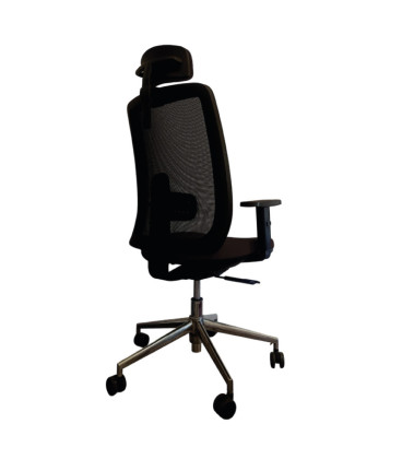 Silla giratoria, con base de aluminio y cabezal, ANÍBAL