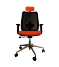 Silla giratoria, con base de aluminio y cabezal, ANÍBAL