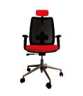 Silla giratoria, con base de aluminio y cabezal, ANÍBAL