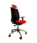 Silla giratoria, con base de aluminio y cabezal, ANÍBAL