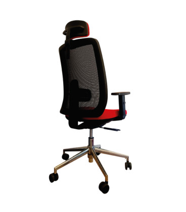 Silla giratoria, con base de aluminio y cabezal, ANÍBAL