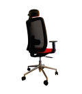 Silla giratoria, con base de aluminio y cabezal, ANÍBAL