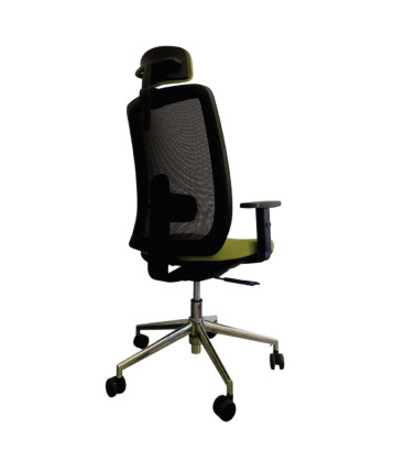 Silla giratoria, con base de aluminio y cabezal, ANÍBAL