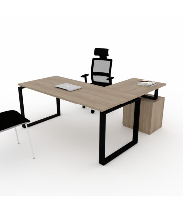 Mesa de oficina OFIPLUS MODERN con ALA y SOPORTE CAJONERA ML