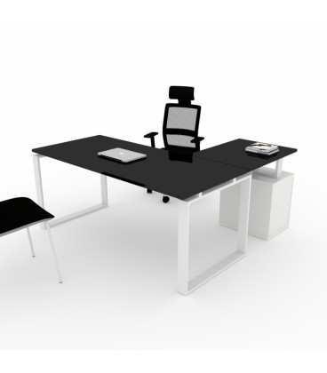 Mesa de escritório OFIPLUS MODERN com ASA e SUPORTE PARA GAVETAS DL