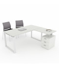 Mesa de escritório OFIPLUS MODERN com ASA e SUPORTE PARA GAVETAS DL