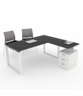 Mesa de oficina OFIPLUS MODERN con ALA y SOPORTE CAJONERA DL