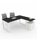 Mesa de escritório OFIPLUS MODERN com ASA e SUPORTE PARA GAVETAS DL
