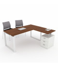 Mesa de oficina OFIPLUS MODERN con ALA y SOPORTE CAJONERA DL