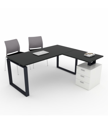 Mesa de oficina OFIPLUS MODERN con ALA y SOPORTE CAJONERA DL