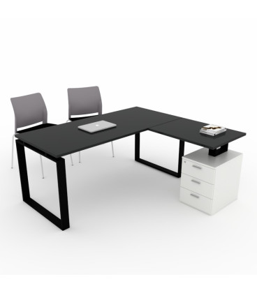 Mesa de oficina OFIPLUS MODERN con ALA y SOPORTE CAJONERA DL