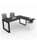 Mesa de oficina OFIPLUS MODERN con ALA y SOPORTE CAJONERA DL