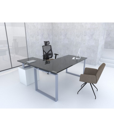 Mesa de oficina OFIPLUS MODERN con ALA y SOPORTE CAJONERA DL
