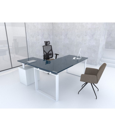 Mesa de oficina OFIPLUS MODERN con ALA y SOPORTE CAJONERA DL