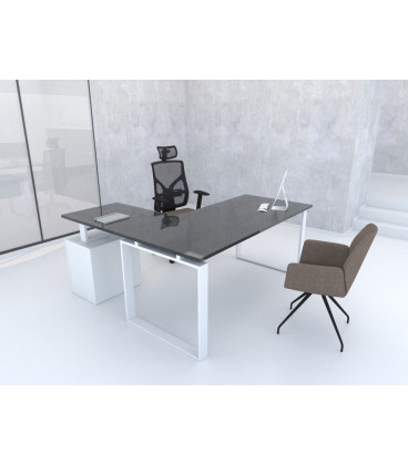Mesa de oficina OFIPLUS MODERN con ALA y SOPORTE CAJONERA DL