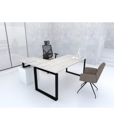Mesa de oficina OFIPLUS MODERN con ALA y SOPORTE CAJONERA SY