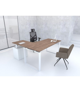 Mesa de escritório OFIPLUS MODERN com asa e suporte de gaveta SY