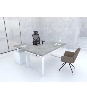 Mesa de oficina OFIPLUS MODERN con ALA y SOPORTE CAJONERA SY
