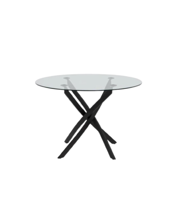 Compra la mesa de cristal FONTANA BLACK