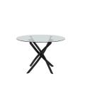 Compra la mesa de cristal FONTANA BLACK