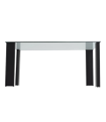 Mesa con tapa de cristal STELA BLACK