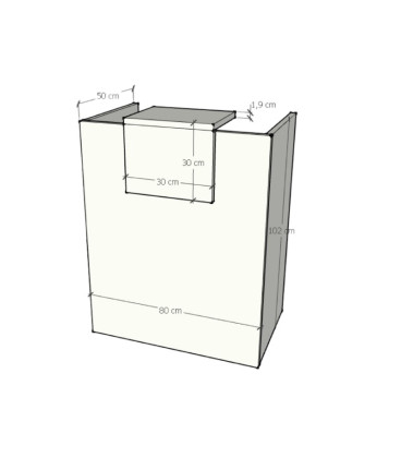 Mostrador pequeño y barato. Mostrador de calidad, medidas pequeñas.