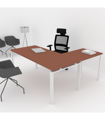 Mesa de escritório OFIPLUS CLASSIC WITH WING com elevada resistência aos riscos. Melhor qualidade e preço