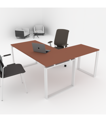 Mesa de escritório OFIPLUS MODERN COM ASA com elevada resistência aos riscos. Melhor qualidade e preço