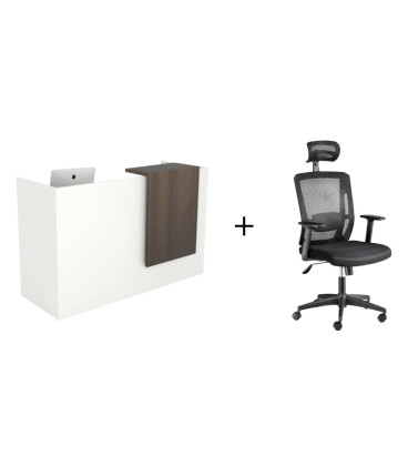 【PACK Receção Básica Balcão e Cadeira Sevilha】Melhor qualidade e preço no Oficit.