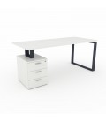PACK Mesa con soporte cajonera + Armario con puertas bajas + silla sevilla