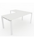Pack Mesa de escritório OFIPLUS CLASSIC COM ASA ML + CADEIRA BERNAY + BUCK 3C + ENTRADA DE CABO DE PVC REDONDO