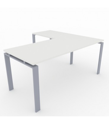 Pack Mesa de escritório OFIPLUS CLASSIC COM ASA ML + CADEIRA BERNAY + BUCK 3C + ENTRADA DE CABO DE PVC REDONDO
