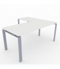 Pack Mesa de escritório OFIPLUS CLASSIC COM ASA ML + CADEIRA BERNAY + BUCK 3C + ENTRADA DE CABO DE PVC REDONDO