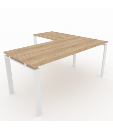 Pack Mesa de oficina OFIPLUS CLASSIC CON ALA ML + Silla BERNAY + BUCK 3C + PASACABLE REDONDO PVC