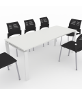 PACK Mesa de reunión OFIMEET CLASSIC ML + 6 Sillas SPACIO SIN BRAZOS