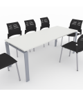 PACK Mesa de reunião OFIMEET CLASSIC ML + 6 CADEIRAS SPACIO SEM BRAÇOS