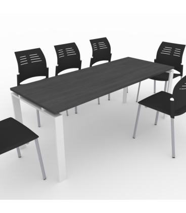 PACK Mesa de reunião OFIMEET CLASSIC ML + 6 CADEIRAS SPACIO SEM BRAÇOS
