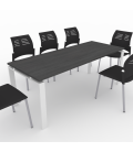 PACK Mesa de reunião OFIMEET CLASSIC ML + 6 CADEIRAS SPACIO SEM BRAÇOS