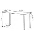 PACK Mesa de FORMAÇÃO BASIC 140x60 cm ML + 2 Cadeiras BASIC-TAPI + Cadeira UDINE-SB