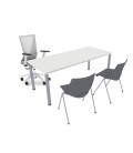 Pack Mesa de FORMACIÓN BASIC 140x60 cms ML + 2 Sillas STRIKE + Silla TIVARA