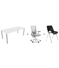 Pack Mesa de FORMACIÓN BASIC 140x60 cms ML + 2 Sillas STRIKE + Silla TIVARA